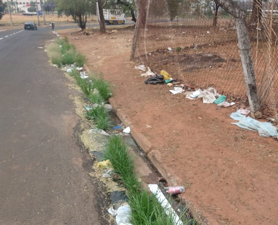 Sacolinhas plásticas espalham-se pelo bairro